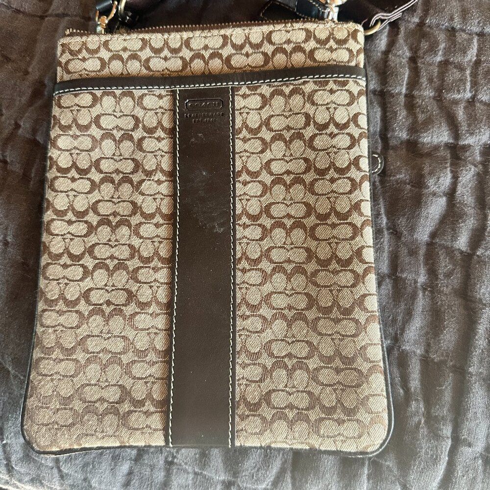 Iconic Coach Canvas Cross Body Bag